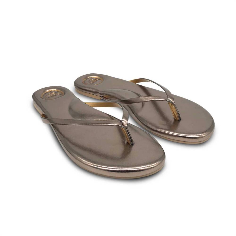 NEW SOLEI SEA women's indie sandal in metallic pewter